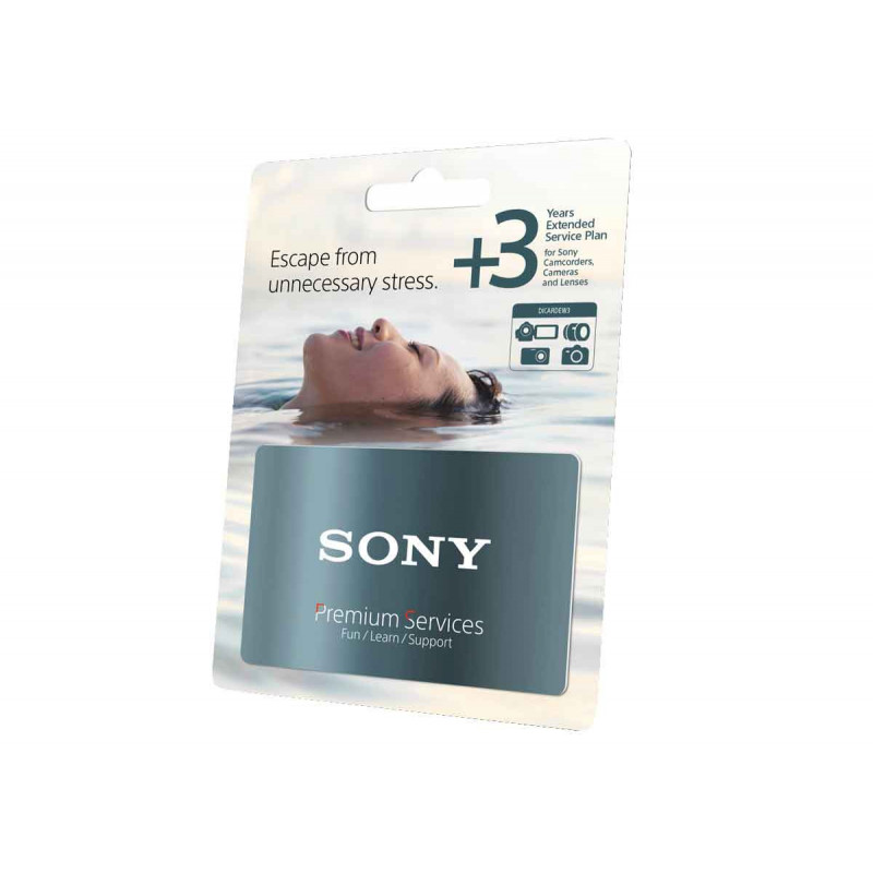 Sony Extension de garantie de 3 ans pour appareils photo, caméscopes