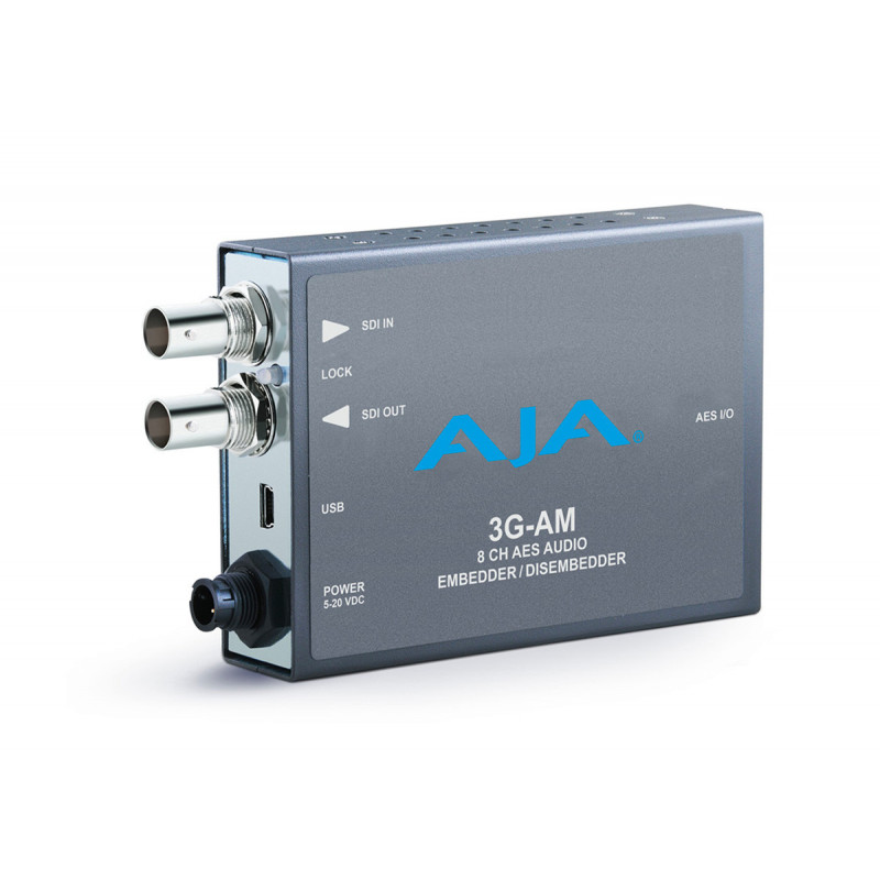 AJA Embedder/Disembedder Audio AES - 3G-SDI 8 Canaux - Connecteur XLR