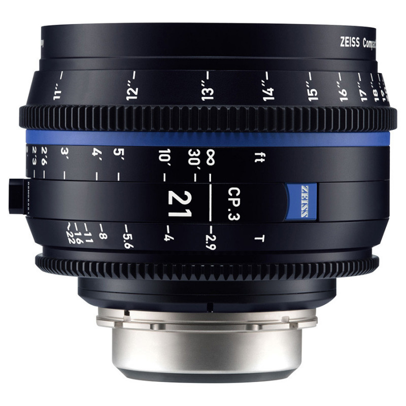 Zeiss CP.3 21mm T2.9 Compact Prime Monture PL (Impérial)