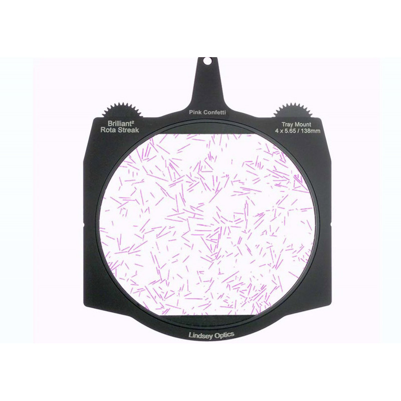 Lindsey Brilliant 4x5.65" Rota-Streak PINK Confetti