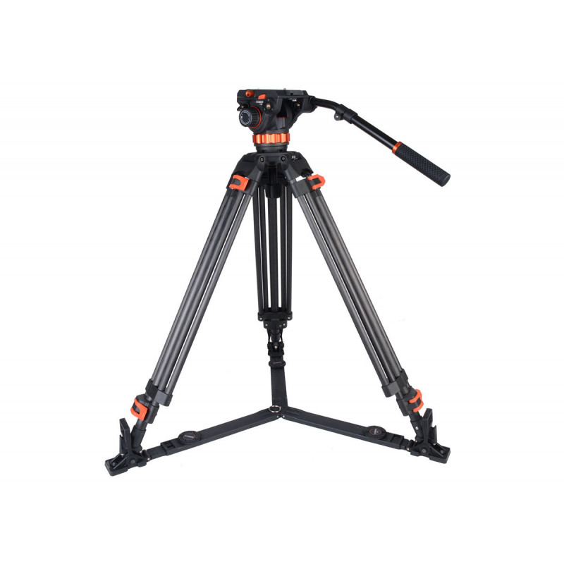 Coman DF25Q7Plus Trepied video en carbon  905-1710 mm jusqu'a 12Kg