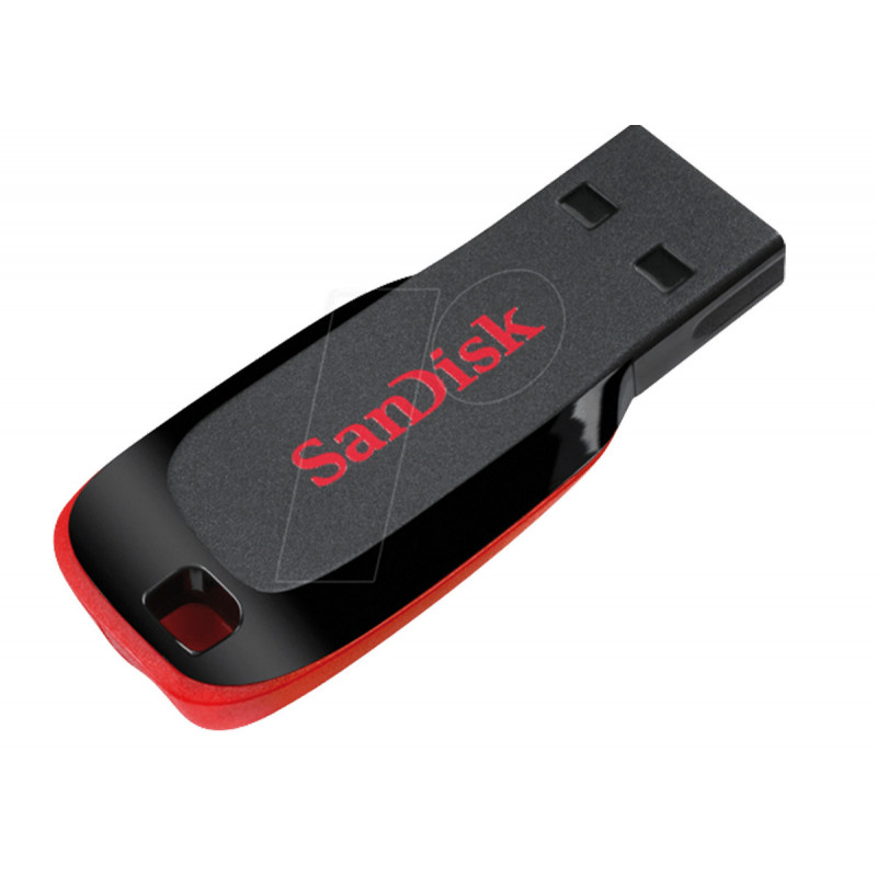 SanDisk Clé USB 2.0 Cruzer Blade 128Go Noir/Rouge