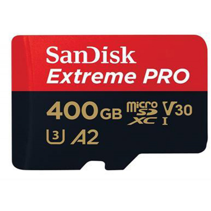 SanDisk Carte SDXC Extreme Pro 400Go &Ad A2 V30 U3 UHS-I 170MB/s