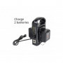 CAME-TV 2pcs 99W mini lightweight battery + 2 D-tap 1USB 5V + Charger