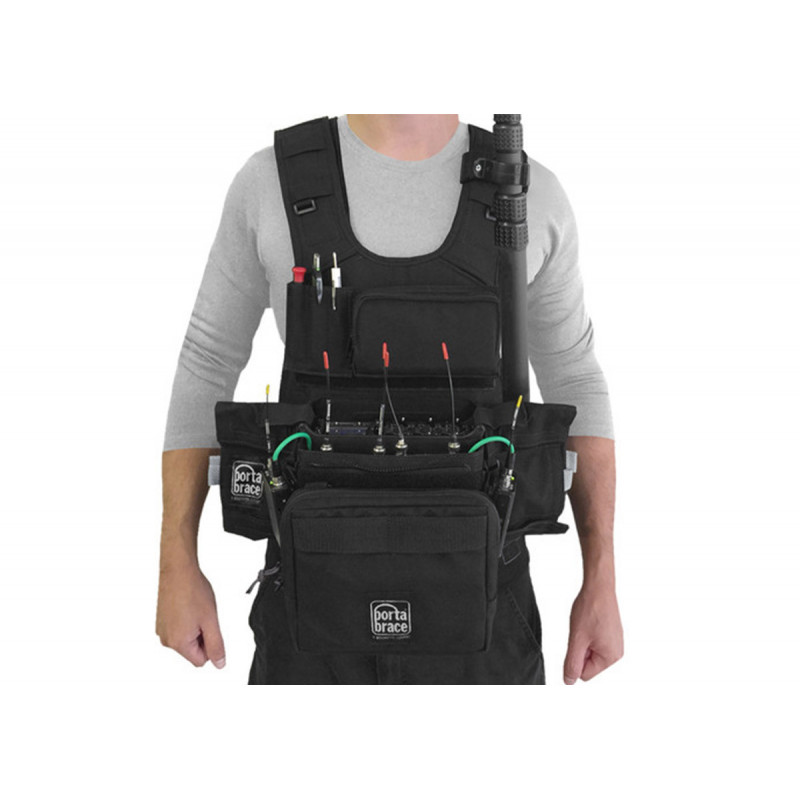 Porta Brace ATV-MAXX Audio Tactical Vest, Zaxcom Maxx, Black