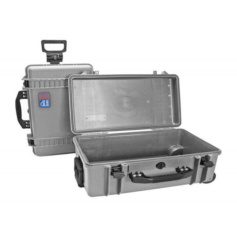 Porta Brace PB-2550EP Hard Case with Wheels, Airtight, Medium, Platin