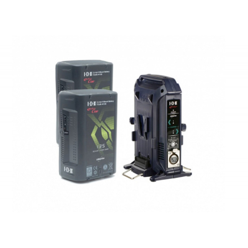 Idx - Kit compose de 2 batteries CUE-H135 + 1 chargeur VL-2X