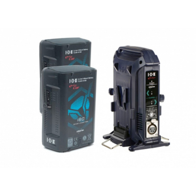 Idx - Kit compose de 2 batteries CUE-H180 + 1 chargeur VL-2X