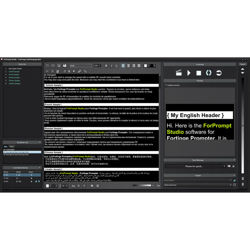 Fortinge UPGRADED Software for Prompters - Dongle Version