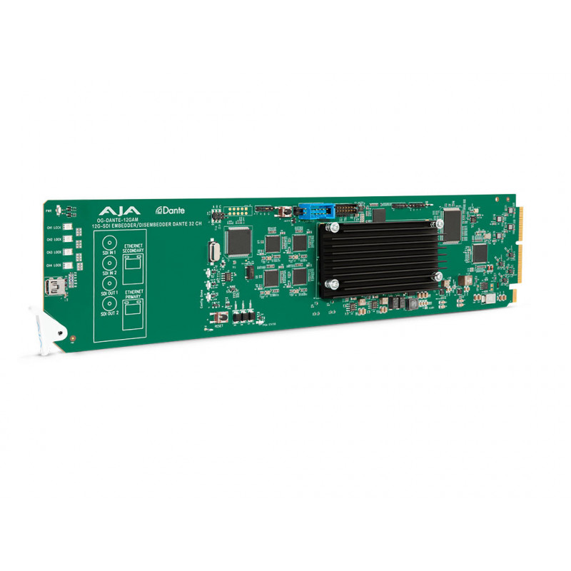 AJA OG-DANTE-12GAM OpenGear Embedder/Disembedder 12G-SDI/DANTE 64Ch