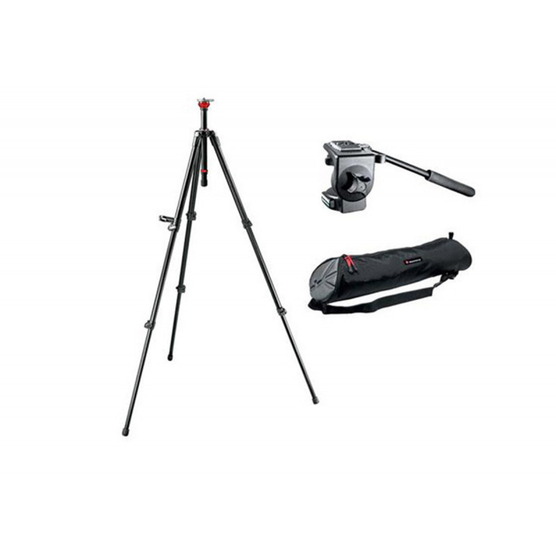 Manfrotto 128RC.755XBK Kit Trépied MDEVE 755B Rotule 128RC-Sac MBAG80