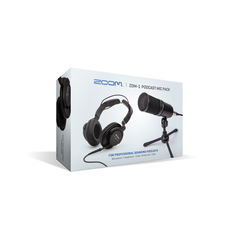 Zoom ZDM-1 Podcasting Pack (Micro, Casque, Bonnette, Trepied, Cable)