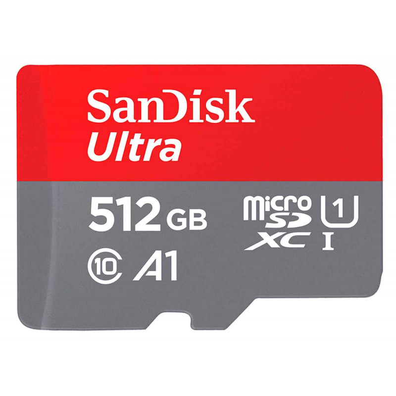 SanDisk Carte microSDXC Ultra 512Go Classe 10 UHS-l R100 + Adaptateur