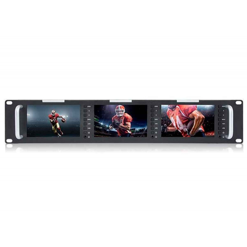 Feelworld T51 Triple moniteurs de 5 pouces en Rack Entrée SDI HDMI AV