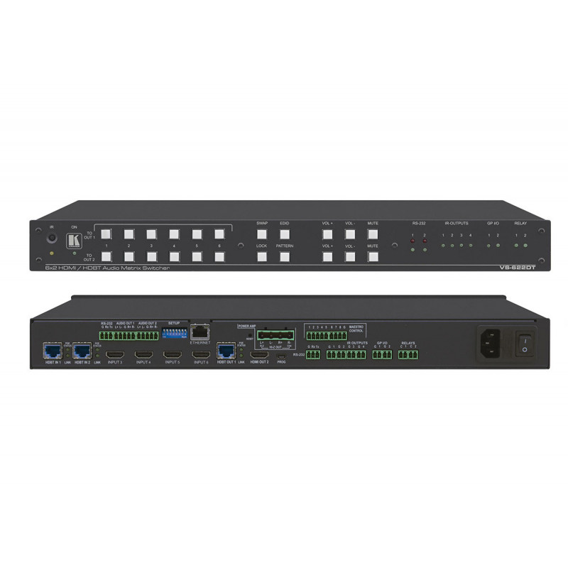 Kramer VS-622DT Grille HDMI & HDBaseT 6x2