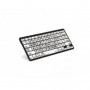 Logickeyboard Clavier XL Print Bluetooth Mini-Lettre Noire fond Blanc