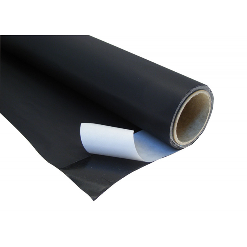 Rouleau aluminium noir mat avec bande adhésive 60cm x 5m Cinefoil