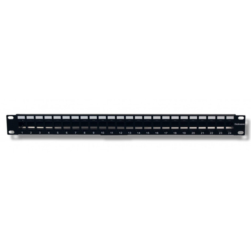 Intellinet Panneau nu 19" 1U 24 emplacements RJ45 Guide câble Noir