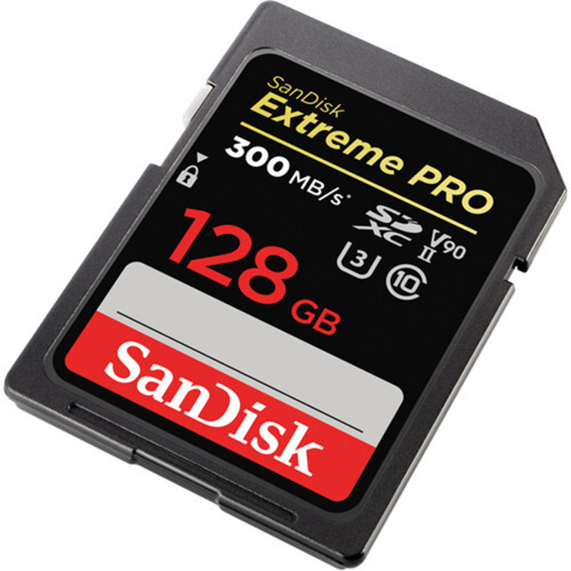 SanDisk Carte SDXC Extreme Pro 128Go Cl.U3 UHS-II 300MB/s