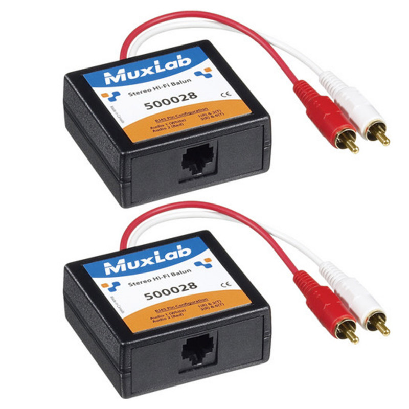 MuxLab Stereo Hi-Fi Balun, 2-Pack