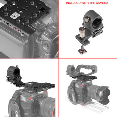 Forme de cage de caméra Canon C70 avec une plaque de base LWS 15 mm