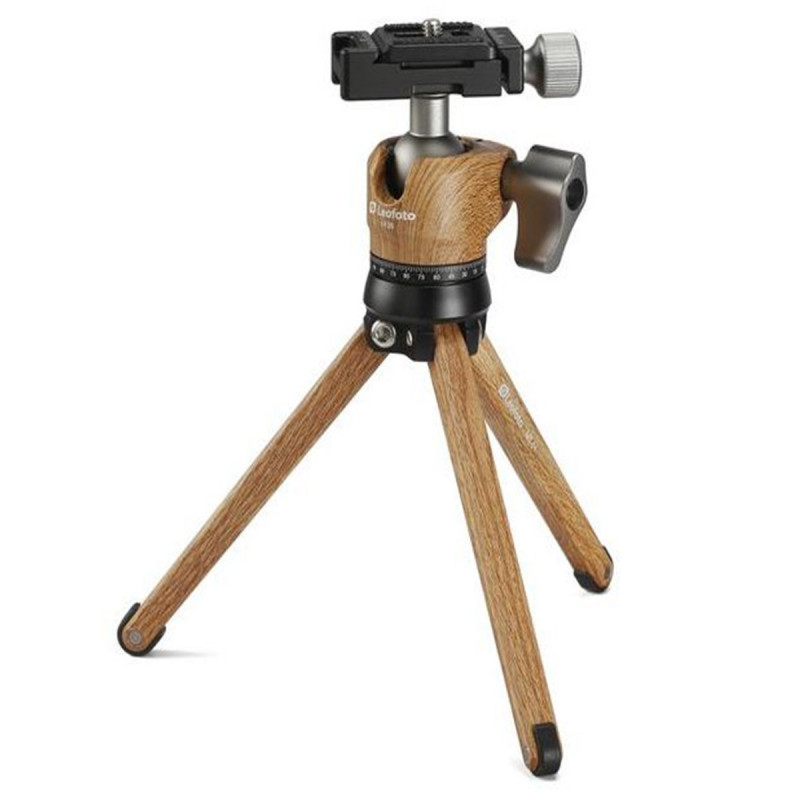 Leofoto Pocket Mini Tripod MT-01 + Ballhead LH-25 Wood