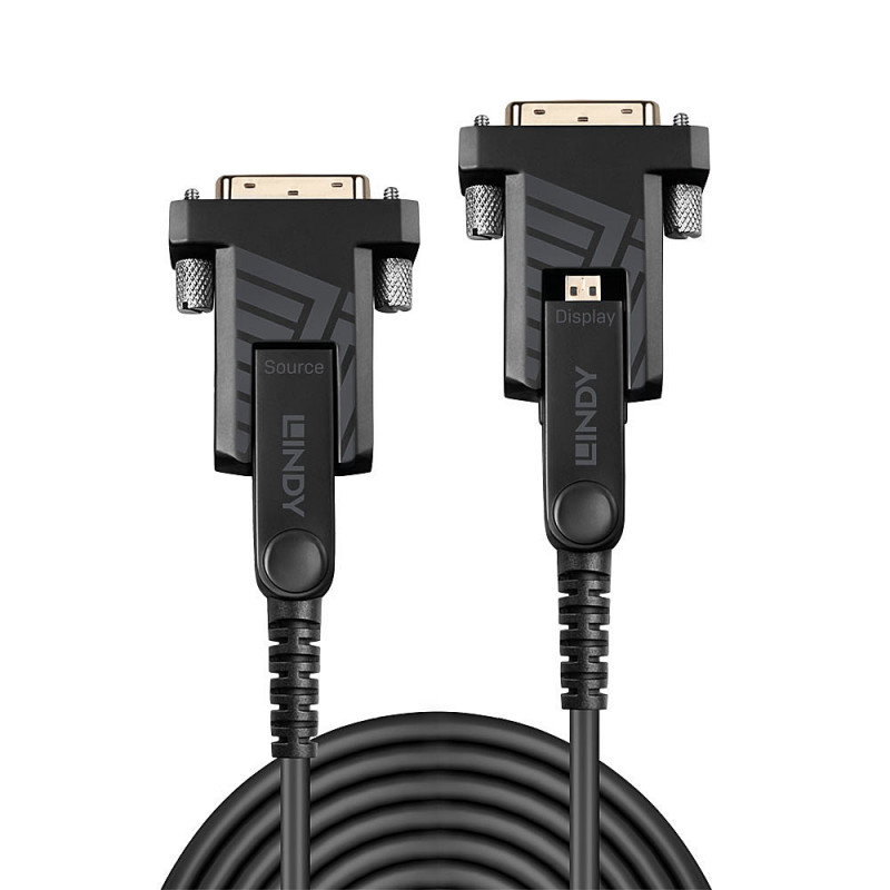 Lindy Câble Micro-HDMI-DVI 18G Hybride Fibre Optique 30m avec adapt