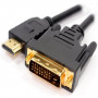 DVI D 24+1 Male Vers HDMI Digital Video cable Cordon Plaques Or 5 m