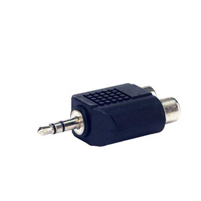 Adaptateur Jack 3.5 stéréo Mâle vers 2 RCA Femelle