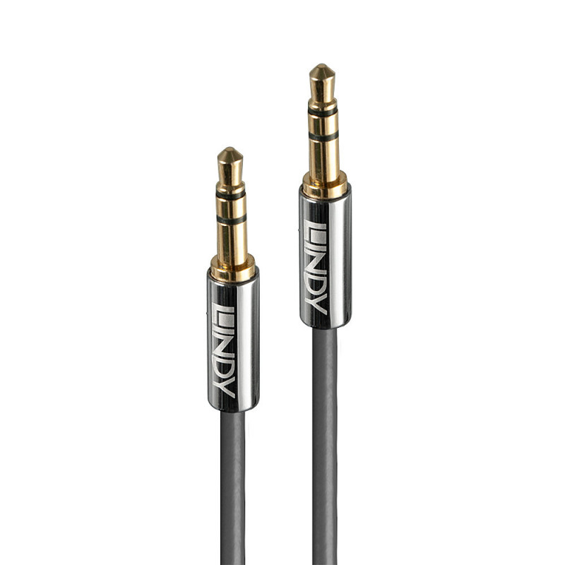 Lindy Câble Audio Jack 3.5mm, Cromo Line, 0.5m