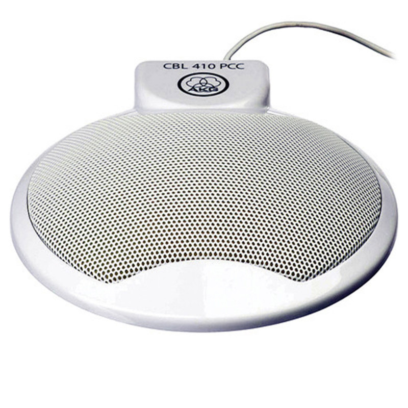 AKG Microphone de surface omnidirectionnel pour ordinateur, blanc