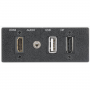 Extron AAP Double Space Black: One HDMI VGA PC Audio USB 3.2 Type-A