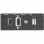 Extron AAP - Double Space - Black: Two HDMI, One VGA One Stereo Audio