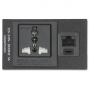 Extron One EU Unswitched AC Outlet - Black