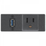 Extron US Unswitched AC Outlet USB 3.2 Type-A F to USB Type-B F Black