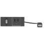 Extron US Unswitched AC Outlet USB 3.2 Type-A F to USB Type-B F Black