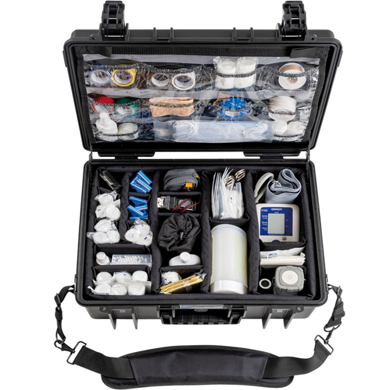 B&W valise Type 6500 with medical emergency kit Noire