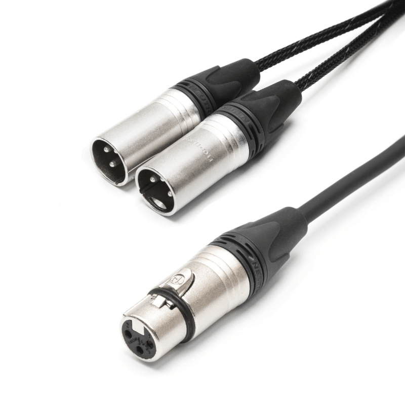 Câble XLR 3 Femelle vers 2x XLR Mâle avec cable Twinty de 3 mètres