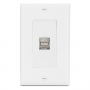 Extron 2 XTP DTP 24 Couplers Pass-Through Wallplate  White