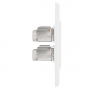 Extron 2 XTP DTP 24 Couplers Pass-Through Wallplate  White