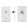 Extron Pass-Through Wallplate with 2 XLR Connectors  White