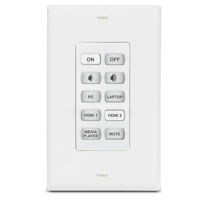 Extron eBUS Button Panel with 10 Buttons - Decorator-Style Wallplate