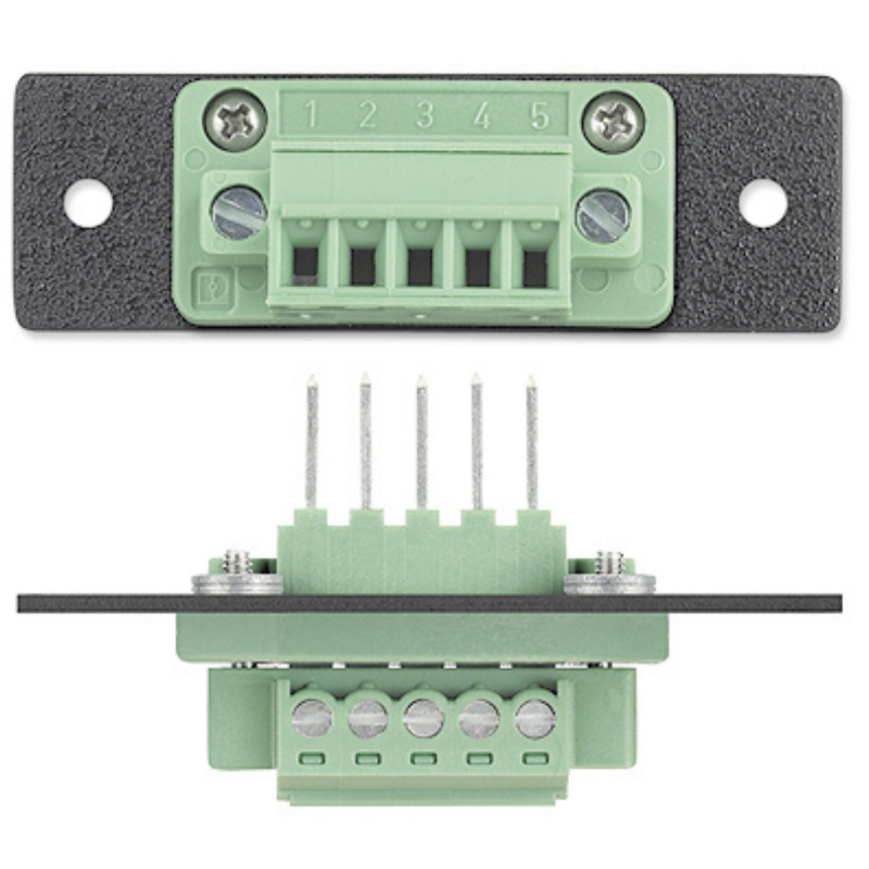 Extron  Black: One 5-pin Captive Screw Terminal to Solder Tabs