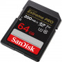 Sandisk Carte SDXC Extreme Pro 64GB 200/90 mb/s - V30 - Rescue P