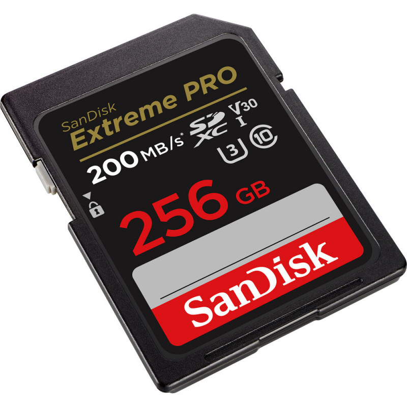 Sandisk Carte SDXC Extreme Pro 256GB 200/90 mb/s - V30 - Rescue P 