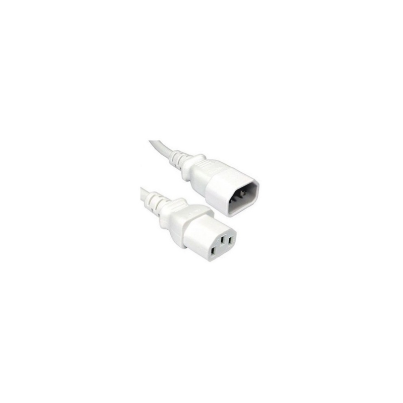 Neklan Rallonge secteur PC C13 / C14 Blanc - 1.5 m