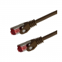 UPTEC Cat 6a SSTP LSOH MARRON Snagless avec fiche de test – 1m