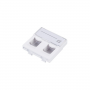 Neklan Plastron 45x45 RJ45 Nu pour 2 embases RJ45 blanc pour UTP