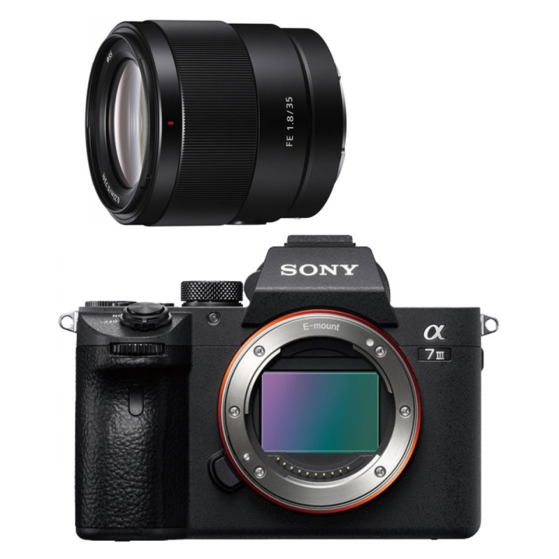 Sony Pack Alpha 7 Mark III Hybride 24 Mpx + Objectif FE 35 mm f/1.8