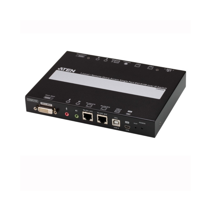 ATEN - CN9600 - Commutateur KVM DVI 1 port sur IP partage local/dis